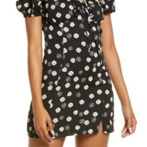 BP Floral Daisy Mini Dress - Black - Medium- NWT- bought at Nordstrom Rack